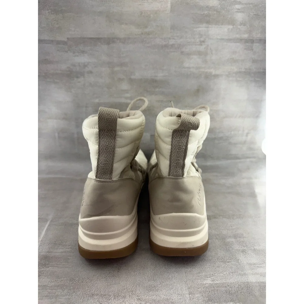 Ryka Highlight Women 8.5M Cream Quilted Water Repellent Winter Boots Tread Tech